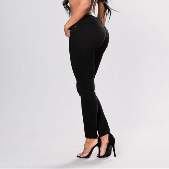 Embroidery jeans stretch jeans pants - Picture 5 of 8